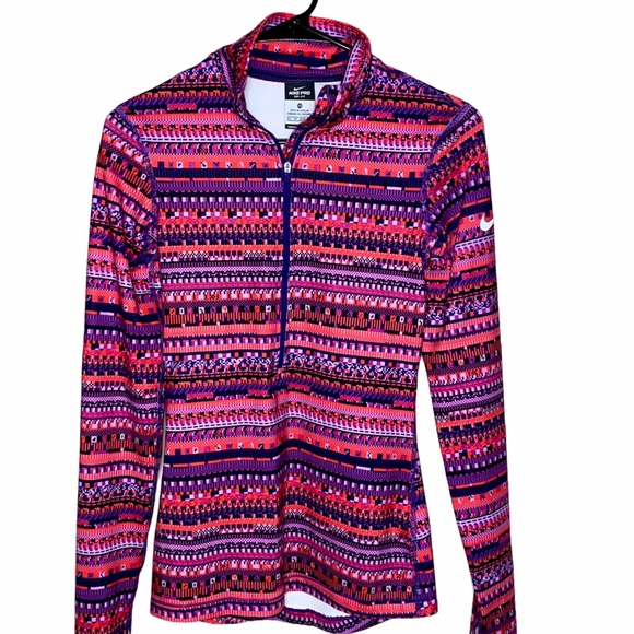 Nike Pro Dri Fit Long Sleeve Hyperwarm Pullover - Picture 2 of 14